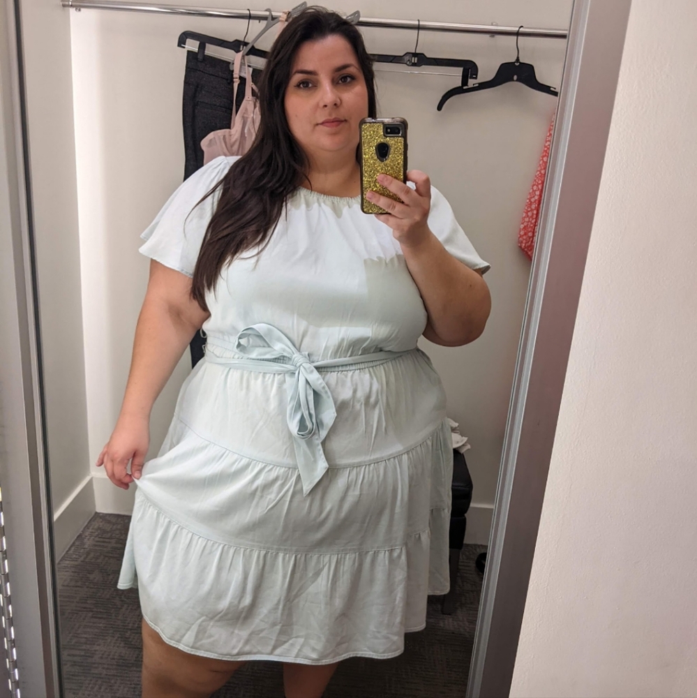 Light Blue Tiered Dress